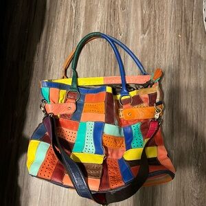 All leather hobo pocketbook I got from the Hippie fest last year not been used